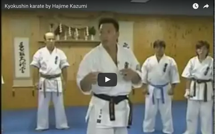 Kyokushin karate instructional video by Hajime Kazumi